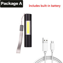 이미지를 갤러리 뷰어에 로드 , Dropshiping 내장 배터리 LED 손전등 USB 충전식 T6 토치 사이드 COB 빛 Linterna 꼬리 자석 작업 빛 z60