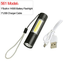 이미지를 갤러리 뷰어에 로드 , 8000LM 다기능 LED 손전등 USB 충전식 배터리 강력한 T6 토치 사이드 COB 라이트 Linterna 꼬리 자석 작업 빛