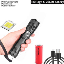 이미지를 갤러리 뷰어에 로드 , 드롭 배송 xhp50.2 가장 강력한 손전등 5 모드 usb 줌 led 토치 xhp50 18650 또는 26650 배터리 최고의 캠핑, 야외
