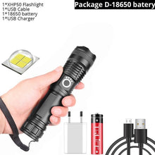 이미지를 갤러리 뷰어에 로드 , 드롭 배송 xhp50.2 가장 강력한 손전등 5 모드 usb 줌 led 토치 xhp50 18650 또는 26650 배터리 최고의 캠핑, 야외
