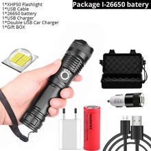이미지를 갤러리 뷰어에 로드 , 드롭 배송 xhp50.2 가장 강력한 손전등 5 모드 usb 줌 led 토치 xhp50 18650 또는 26650 배터리 최고의 캠핑, 야외
