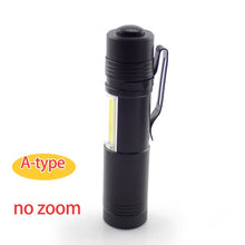 이미지를 갤러리 뷰어에 로드 , 미니 강력한 2 손전등 COB Q5 USB 충전식 linterna 작업 플래시 라이트 토치 램프 배터리 낚시 캠핑 linternas
