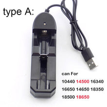 이미지를 갤러리 뷰어에 로드 , USB 충전식 배터리 충전기 18650 14500 AA AAA 1.2V 3.7V 리튬 이온 고속 1/2/3 포트 슬롯 18350 배터리 충전
