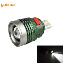 이미지를 갤러리 뷰어에 로드 , USB 휴대용 충전 랜턴 컴퓨터 빛 모드 독서 램프 USB 인터페이스 미니 플래시 라이트 Q5 Linterna 토치 전원 은행
